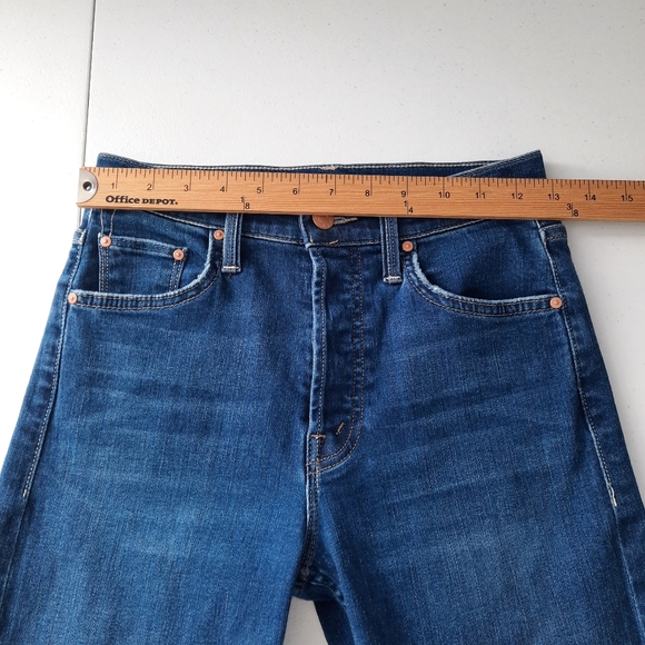Mother The Tomcat High Rise Button Fly Straight Jeans Snipped in the Bud size 25 - Picture 11 of 16